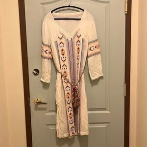 Free Minds Boho White Dress a272